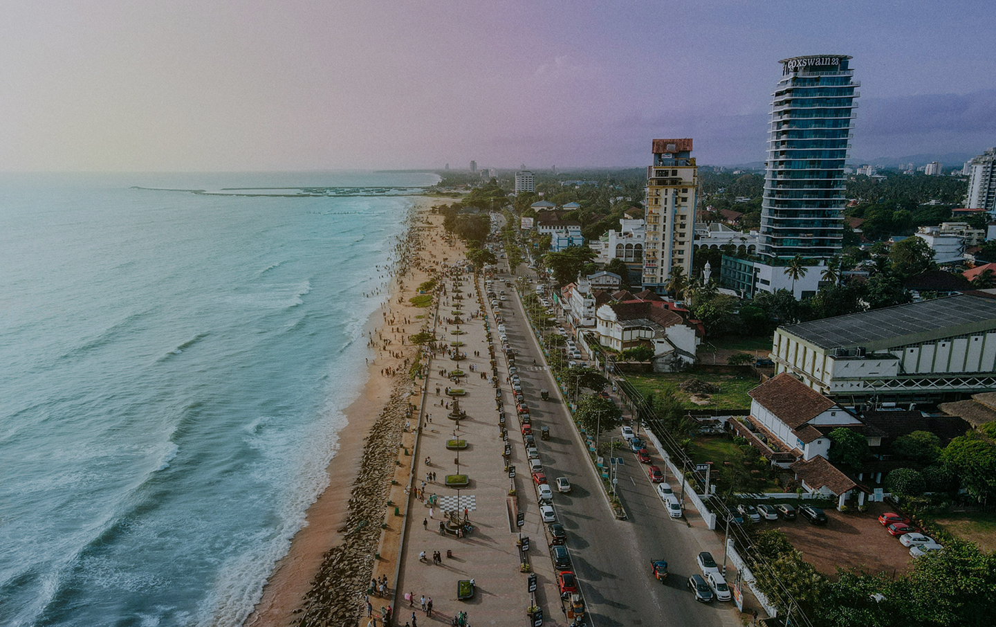 Kozhikode beach aerial view